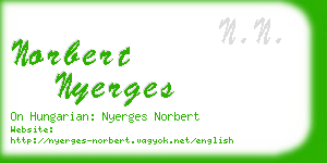 norbert nyerges business card